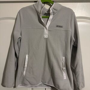 Columbia Light Gray Fleece Pullover